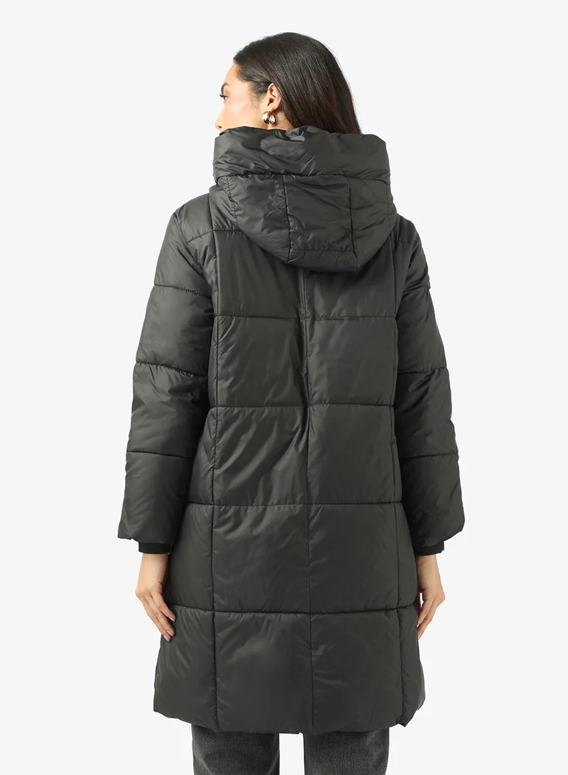 ELLA Padded Jacket With Hood & Front Zipper