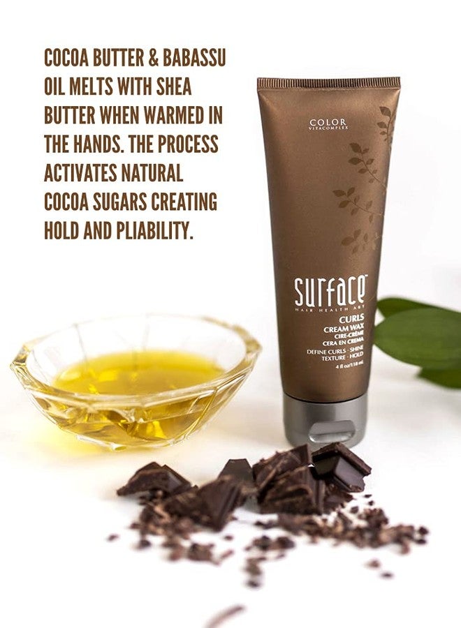 Surface Hair - Curls Cream Wax, Define And Add Shine And Texture To Curly Hair, With Cocoa And Shea Butter, 4 Fl. Oz. - Image 3