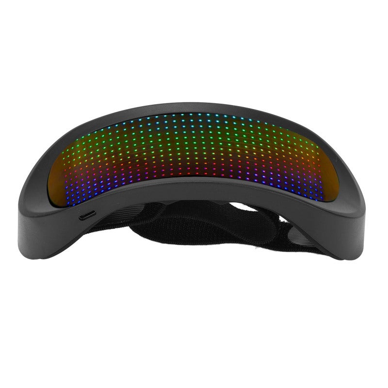 Led Light Up Glasses: Frameless Programmable Full Color - App & Bt Control Rechargeable 5 Hours Battery - Comfort Fit Abs Material for Parties Cosplay Music Festivals Adults - Image 5