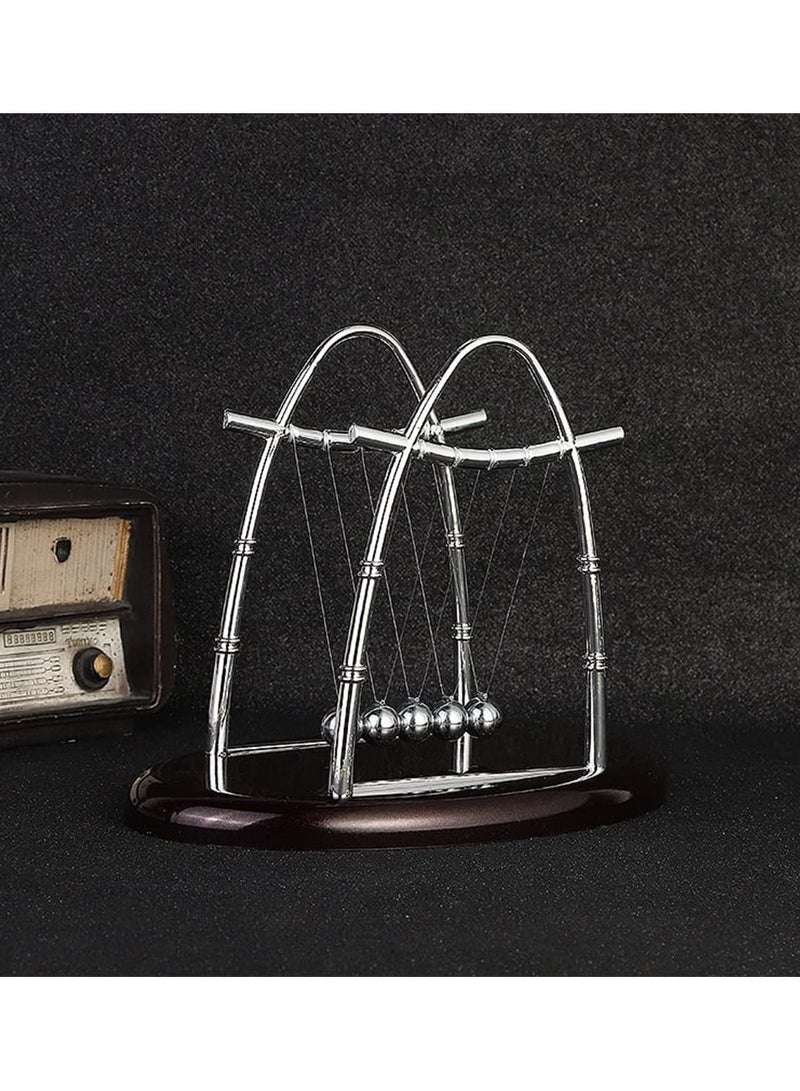 KASTWAVE Newton's Balance Ball, Educational Science Balance Balls Newton's Cradle Pendulum Balls Stress Relief Toy Ornament for Home Office Desktop Decor Birthday Gift - Image 5