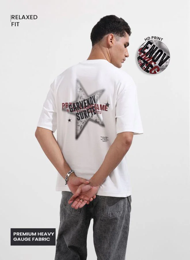 The Indian Garage Co Men Relaxed Fit Graphic Printed Crew Neck Half Sleeves T-Shirt