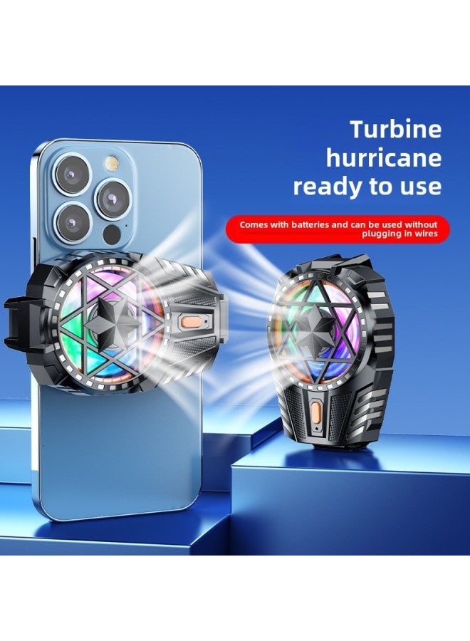 2024 X112 Mobile Phone Radiator Air-cooled Three-speed Adjustable Fan Portable Peripherals Fast Cooling-Color:【X112 Material Black】 Charging - Image 5
