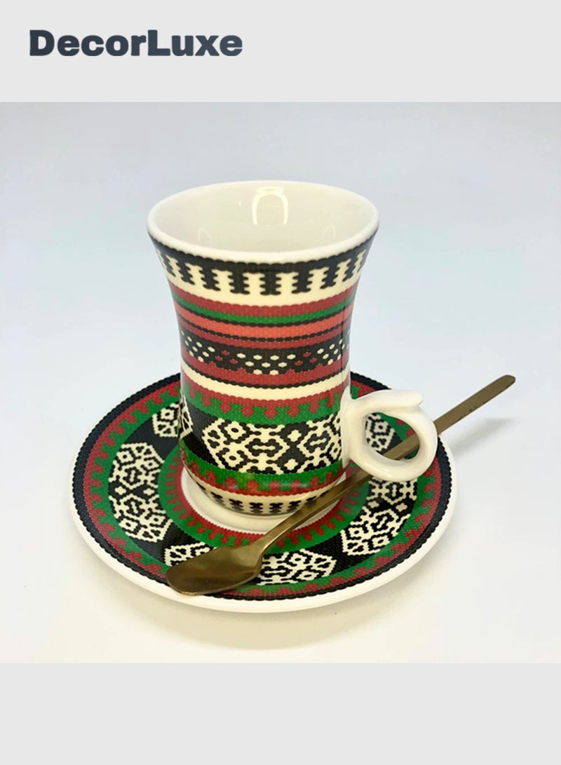 DecorLuxe 3-Piece Tea Cup Set. Ceramic Tea Cup Gift Box Set. - Image 2