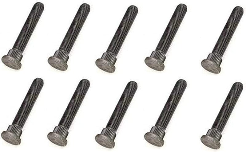 (Set of Ten Studs) 1" Longer Than Stock Wheel Stud Bolt for 1965-2004 Ford Mustang, 1973-1987 Chevy C10, Extended Extra Length, Grade 8