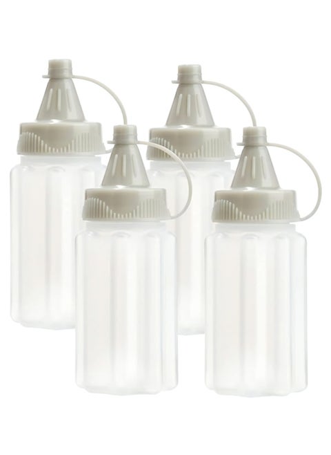 Set of 4 Mini Squeeze Sauce Jars - 30ml