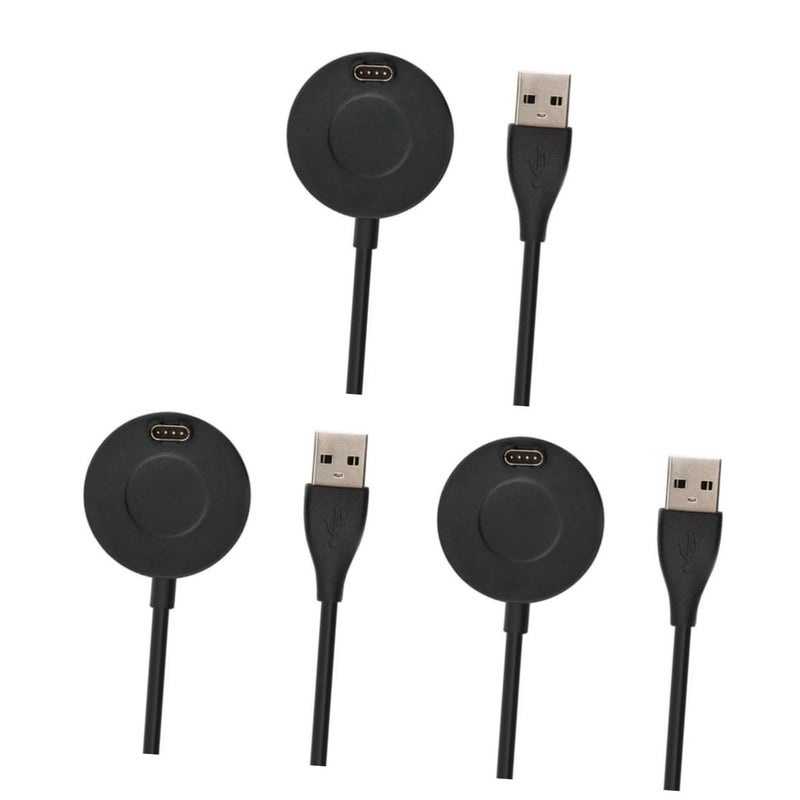 USB Charging Stand Dock Forerunner 3 Pcs Medium Black Lightweight Portable Prevents Overcharging - Image 1