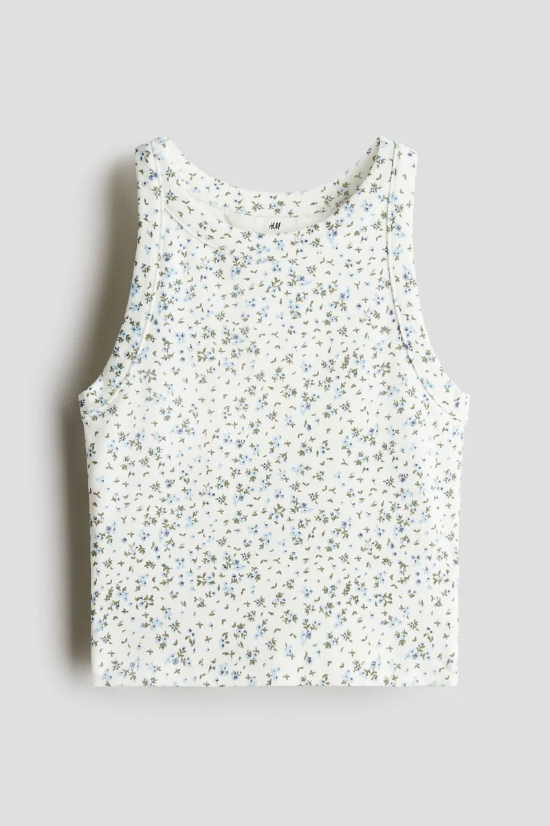 H&M Printed cotton vest top