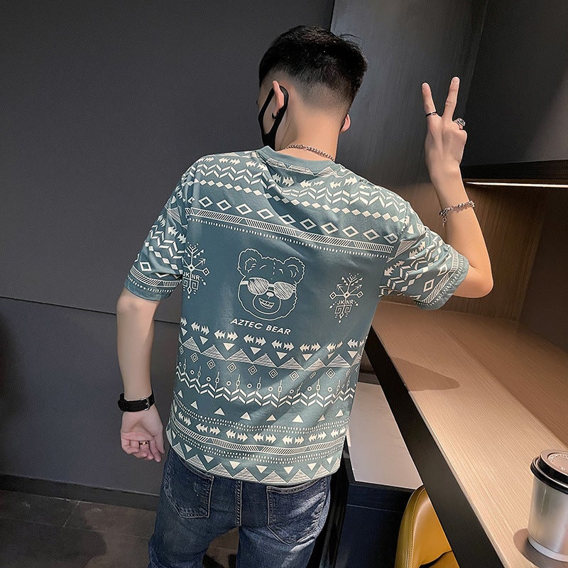 Men'S Short-Sleeved T-Shirt Summer 2022 New Popular Brand Trendy All-Matching Ins Casual Half-Sleeved Summer T-Shirt - Image 5