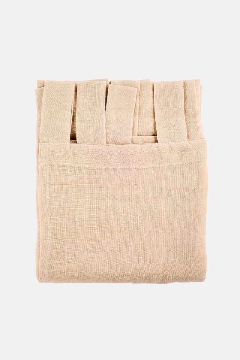 Muy Mucho Cotton Gauze Curtain, Beige  - Image 1