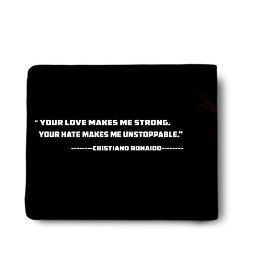 ShopMantra Men's Wallet | Multicolor CR7 Football Quote Printed PU Leather Wallet for Men/Boy's - Slim Bi-Fold with 7 Card Slots, 2 Cash Compartments, 1 Coin Pocket, 1 ID Window, 2 Hidden Pockets - Image 2