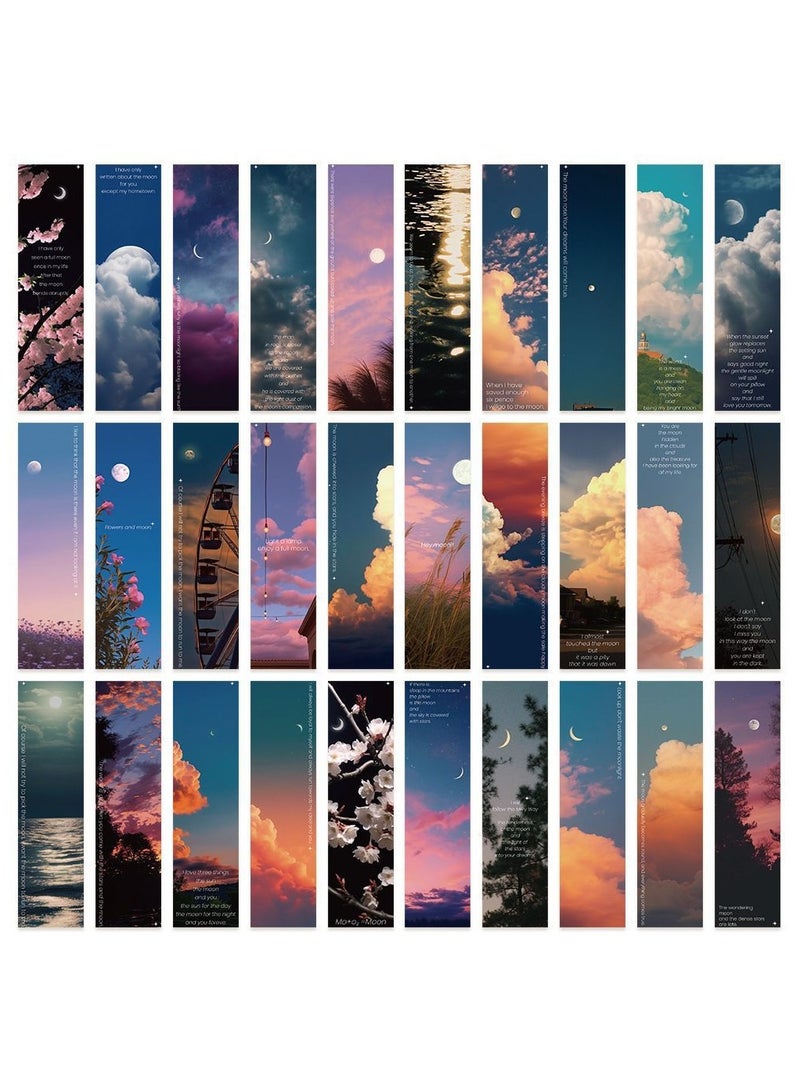 30 قطعة علامات كتاب مناظر طبيعية للأطفال علامات كتاب للطلاب جانب واحد علامة كتاب لطيفة مجموعة علامات كتاب ذات طابع مجموعة لمحبي الكتب الأطفال الطلاب هدية للمعلم - Image 1