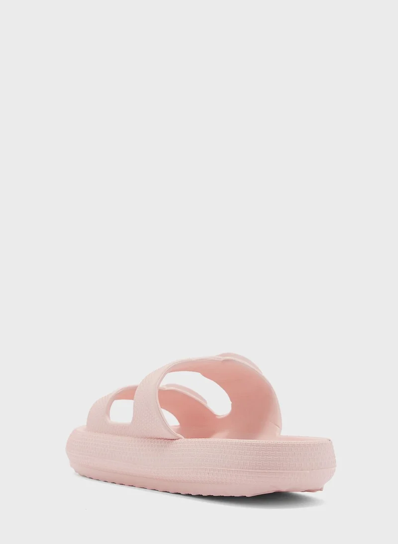 Ginger Double Buckle Slides