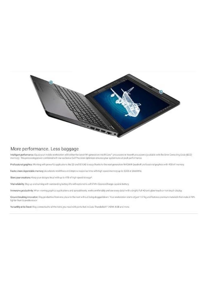 لابتوب محطة عمل محمول بشاشة 15.6 بوصة FHD، معالج Intel Core i5 عالي الأداء، ذاكرة 8GB وقرص 256GB SSD، مناسب للأعمال الاحترافية - Image 2