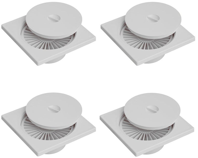 Cipla Plast Shower Floor Drain Cockroach Trap - BRC 733 White (Pack of 4) - BRC-733-WH4 - Image 1