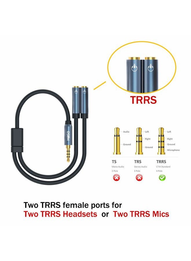 MillSO 3.5mm TRRS Stereo Splitter, 4-Pole, Male to Dual Female, 3ft, 3.5mm Jack Adapter, Compatible with Headsets, Microphones, Laptop, Smartphone, Xbox - Image 5