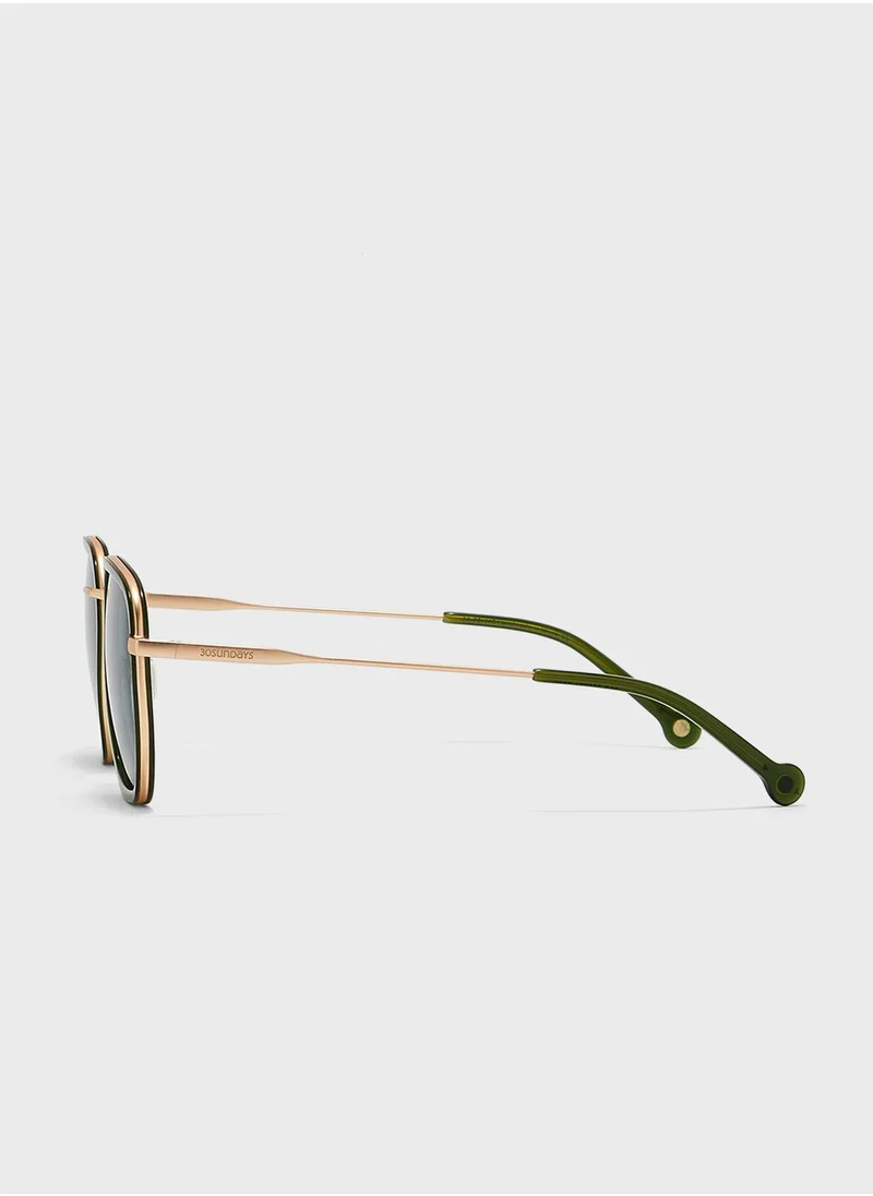 30Sundays Archaic Rectangular   Sunglasses
