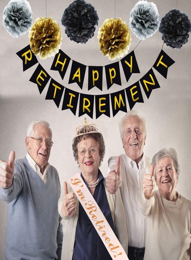 JETKONG Retirement Party Decorations Retired Tiara/Crown, Retired Sash for Women Retirement Gifts, Retirement Party Supplies, Gifts, Favors (Rose Gold) - Image 3