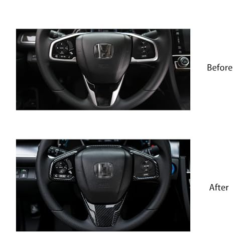 Thenice ثينيس لملصق ديكور داخلي من ألياف الكربون ABS لجيل 10 من هوندا سيفيك متوافق مع هوندا سيفيك 2021 2020 2019 2018 2017 2016 - Image 3