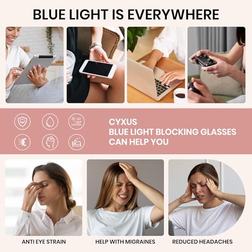 Cyxus Blue Light Glasses for Woman, Fashion Computer Glasses on Office Reduce Eye Strain Anti Migraine for Working Reading - Image 4