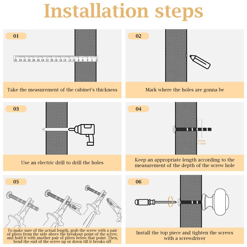 Chicwing 8 Pack Gold Dresser Knobs, 1-3/8 Inch(36mm) Decorative Kitchen Cabinet Knobs, Elegant Crystal Round Cabinet Knobs for Dressers Kitchens Cupboard Drawer Pulls - Image 4