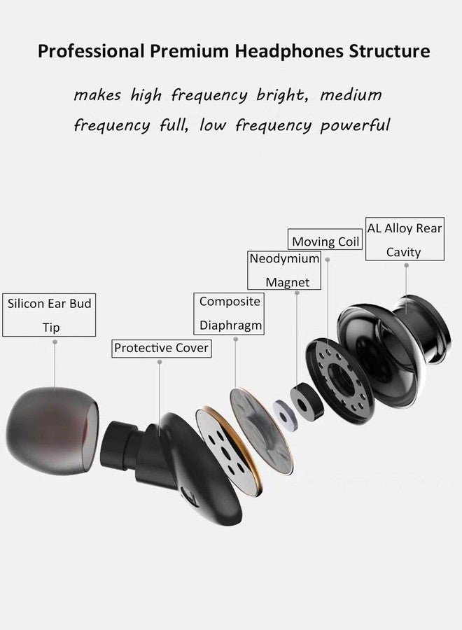 ApexOne Wired Metal in-Ear Earbuds Headphones with MIC &Volume Control and Pocket Case, Crystal Clear Sound Bass Stereo Noise Isolating Earphones (Earbuds, Red Storage Case and 2 Small Tips Included) - Image 2