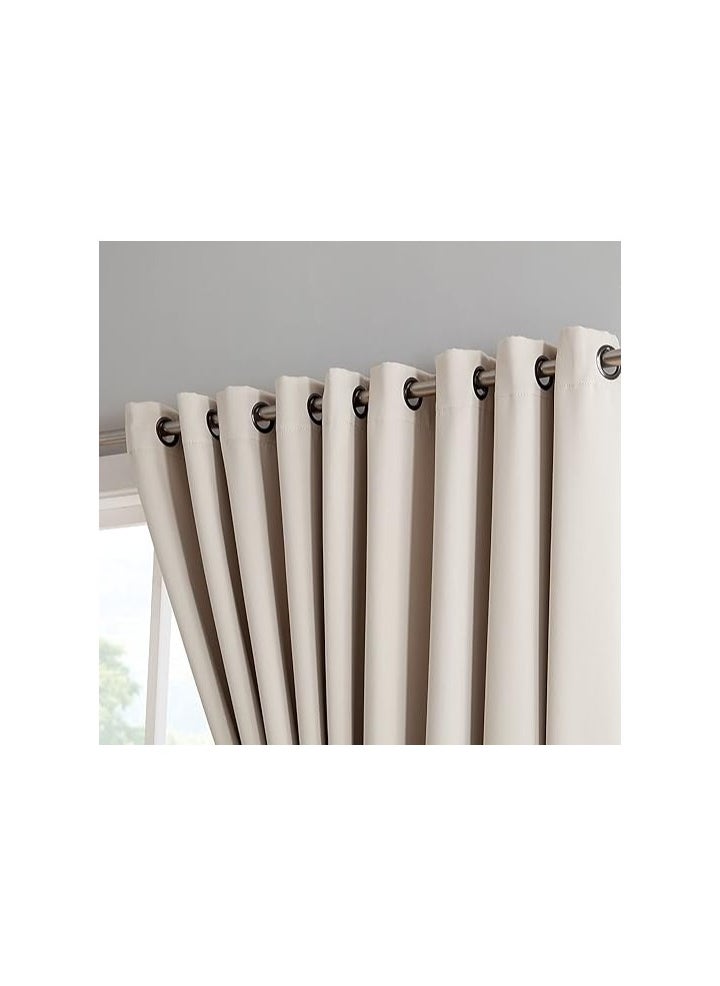 Intex Curtains House - Intex Curtains House Luxury Blackout Curtains-Steel Grommets-Thermal Insulated Fabric-For Room Darkness - 1 Panel - Image 1