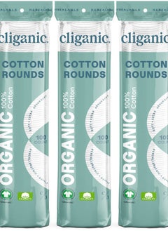 Cliganic Organic Cotton Rounds (300 Count) Makeup Remover Pads, Hypoallergenic, Lint-Free | 100% Pure Cotton (Packaging May Vary)  - Image 1