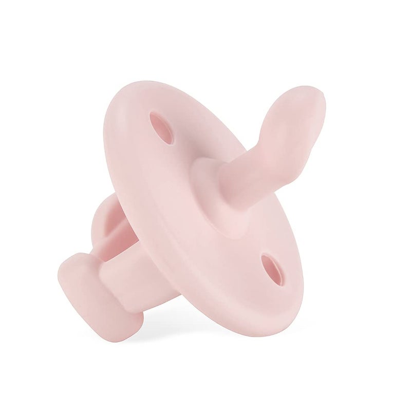 Itzy Ritzy Silicone Orthodontic Pacifiers - Itzy Soother Pacifiers with Collapsible Handle & Two Air Holes for Added Safety, Baby Pacifier For Ages 0-6 Months (Ballet Slipper & Primrose) - Image 3