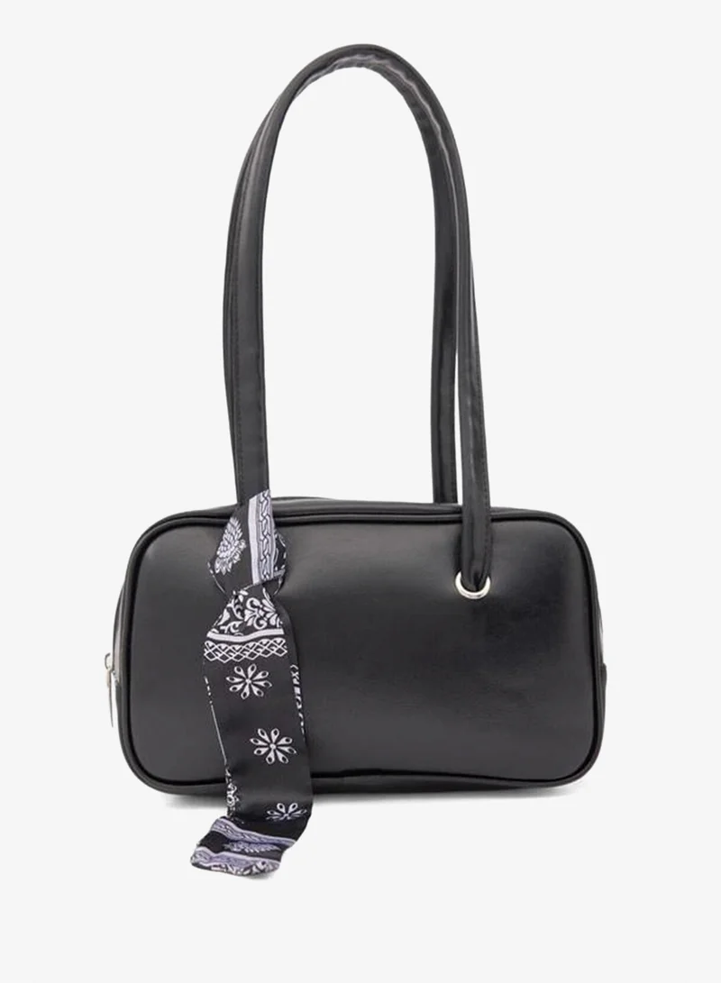 Shule Bags Beau Scarf Detailed Baget Bag Black