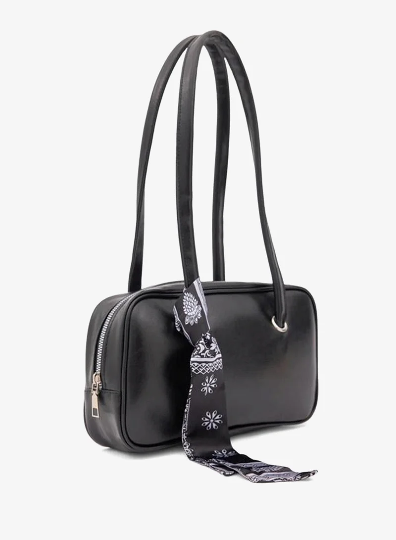 Shule Bags  Beau Scarf Detailed Baget Bag Black for Women | Best Price UAE