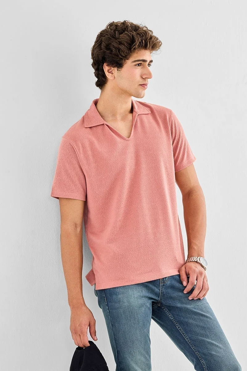 SNITCH Stretch Slim Fit Textured T-Shirt