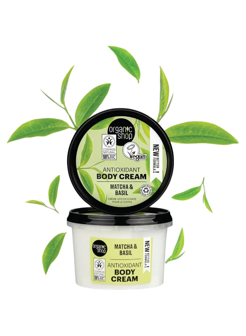 Organic Shop Antioxidant Body Cream Matcha and Basil (250ml) - Image 3