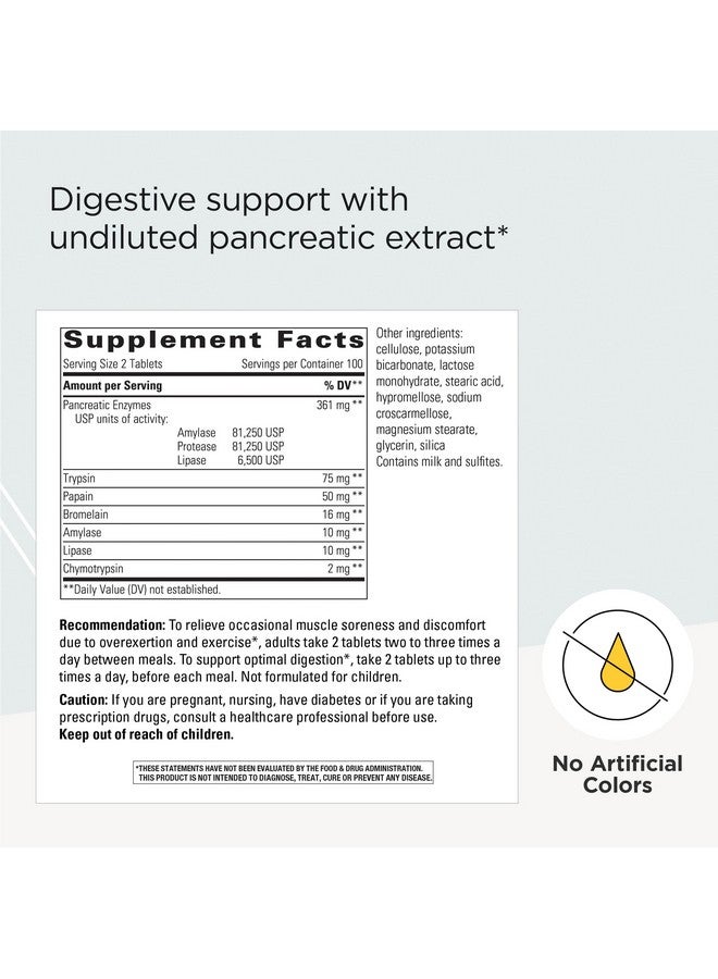 Integrative Therapeutics Bio-Zyme- Systemic Enzymes* - Full-Strength Pancreatic Enzyme Complex for Digestive Support* - 200 Tablets - Image 1