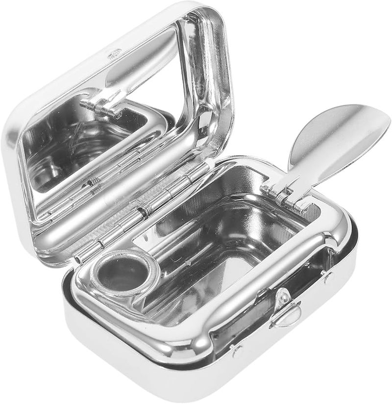 Stainless Steel Portable Mini Pocket Ashtray with Lid Windproof for Outdoor Travel Car Home - Image 1