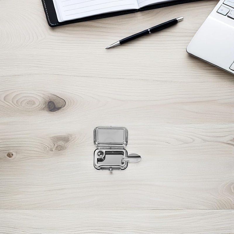 Stainless Steel Portable Mini Pocket Ashtray with Lid Windproof for Outdoor Travel Car Home - Image 5