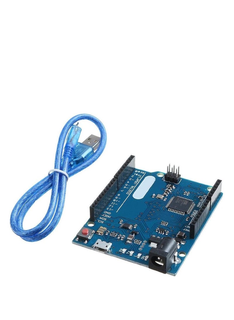Leonardo R3 Microcontroller Atmega32u4 Development Board with USB Cable Compatible DIY Starter Kit  - Image 1