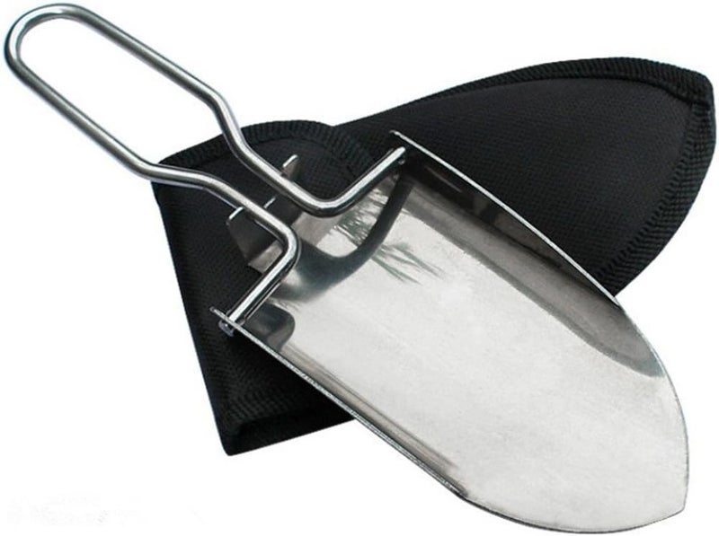 Toasis Garden Trowel Mini Outdoor Foldable Hand Shovel (Silver & Black-2pcs) - Image 2