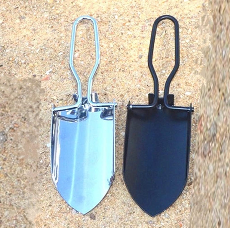 Toasis Garden Trowel Mini Outdoor Foldable Hand Shovel (Silver & Black-2pcs) - Image 1