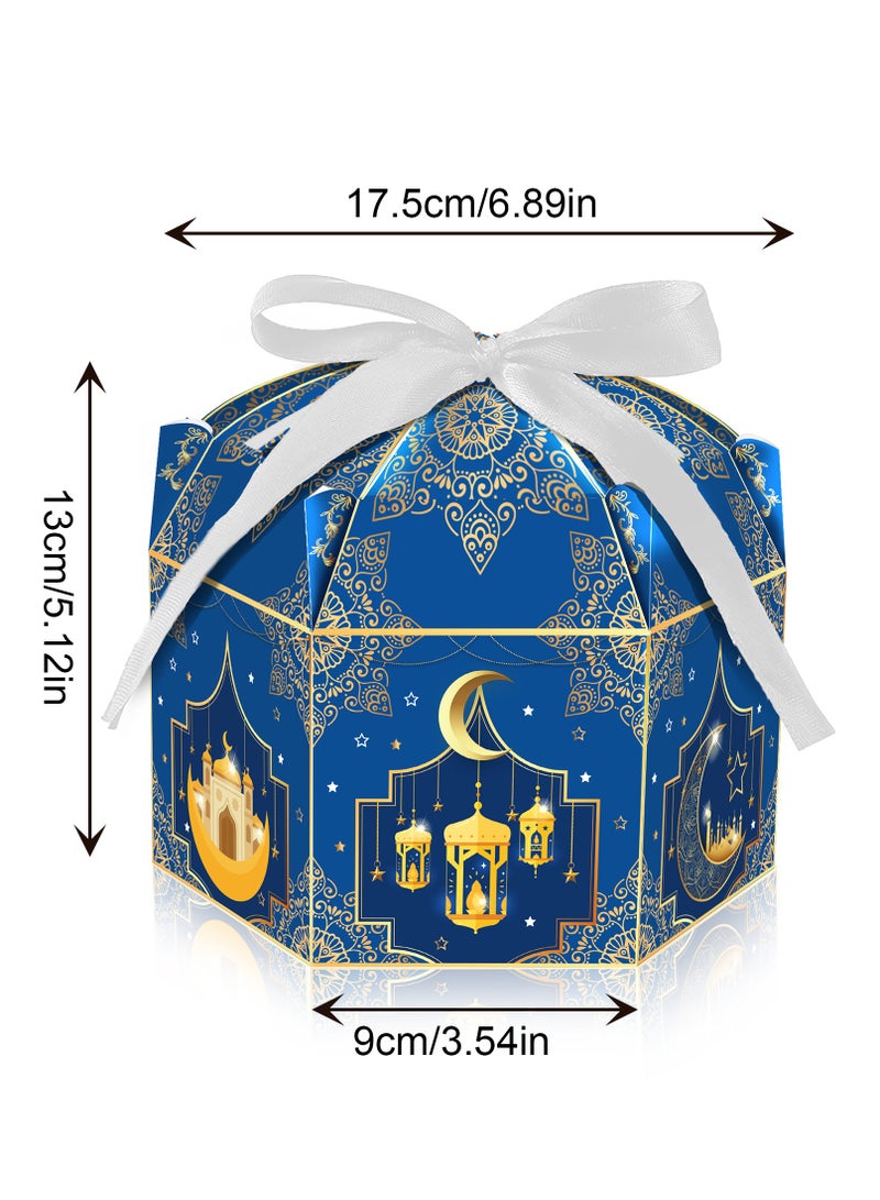 Bluejw 12-Pieces Gift Box With White Ribbon Candy Packaging Cardboard Box For Remadam Kreem Party Souvenir - Image 2