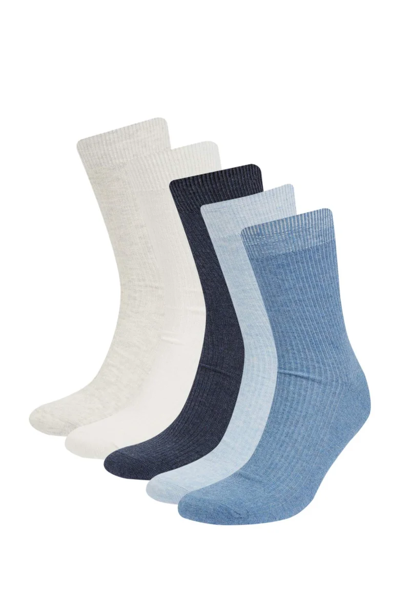 ديفاكتو Man Comfortable Elastic 5 Piece Long Cotton Socks