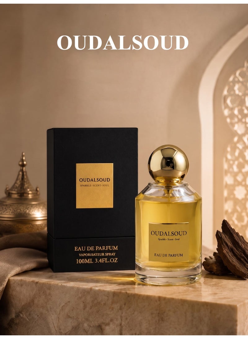 أود أل سعود عطر عنبر عود ١٠٠ مل ماء عطر / عطر خشبي / تركيز عطر ٤٠٪ - يدوم العطر على الملابس لمدة ١٢ ساعة، وعلى البشرة لمدة ٨ ساعات / للرجال والنساء / مثالي للمكتب، والمواعيد، وتقديم الهدايا - Image 1