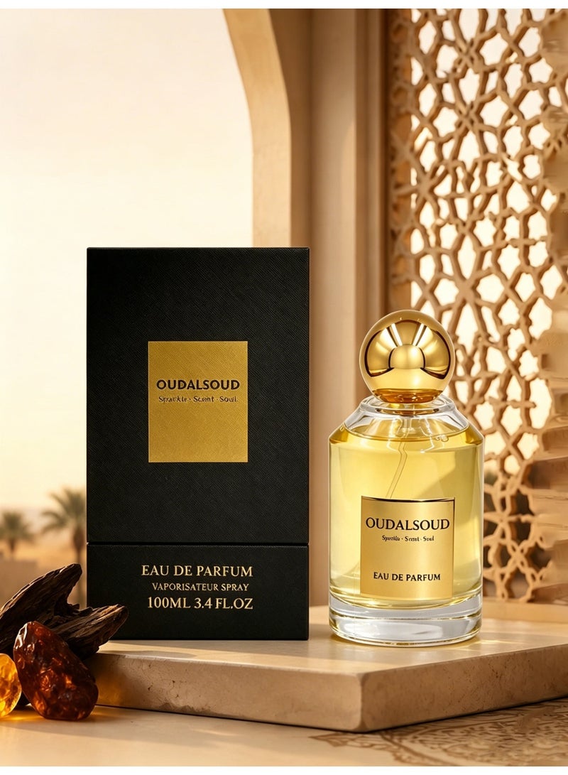 OUDALSOUD 100ml Amber Oud EDP/Woody Fragrance Perfume/40% Fragrance Concentration-Fragrance Stays on Clothes for 12 hours, On Skin for 8 hours/For Men and Women/Perfect for Office, Dating, and Gift Giving - Image 2