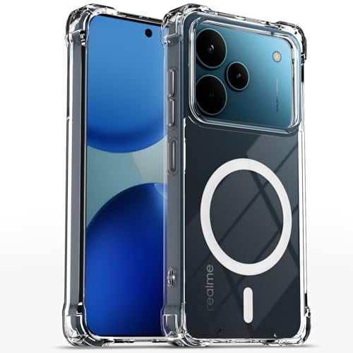 Pikkme Back Cover for Realme P4 Pro 5G | Shockproof PC + TPU Magnetic Support Protective Bumper Case (Transparent Mag-Safe) - Image 1