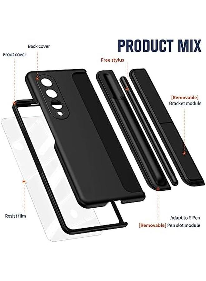 إيروريكس جراب لهاتف Samsung Galaxy Z Fold 5 مع قلم مدمج في واقي الشاشة مع حامل قلم قابل للفصل وحامل جراب لهاتف Z Fold 5 ليس قلمًا أصليًا باللون الأسود - Image 4