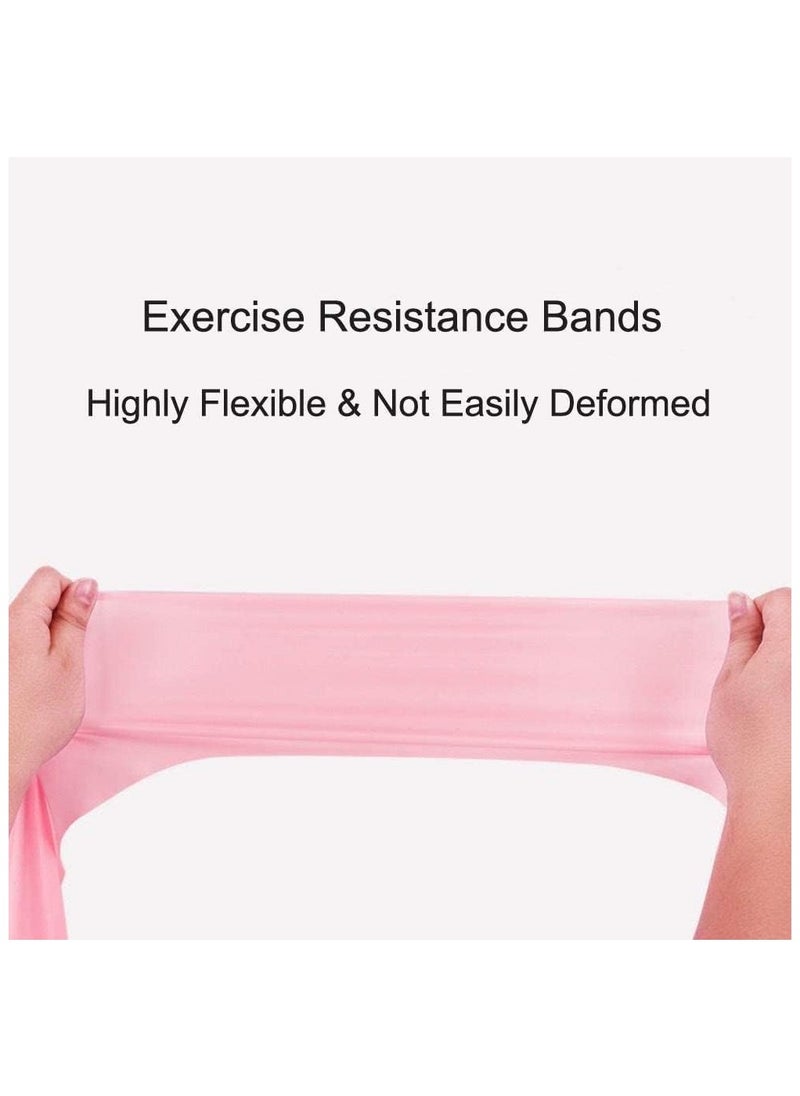 QSHOP® Professional Workout Resistance Bands, Long Natural Latex Exercise Bands Ideal for Strength Training,  Physical Therapy, Yoga, Pilates, Stretching