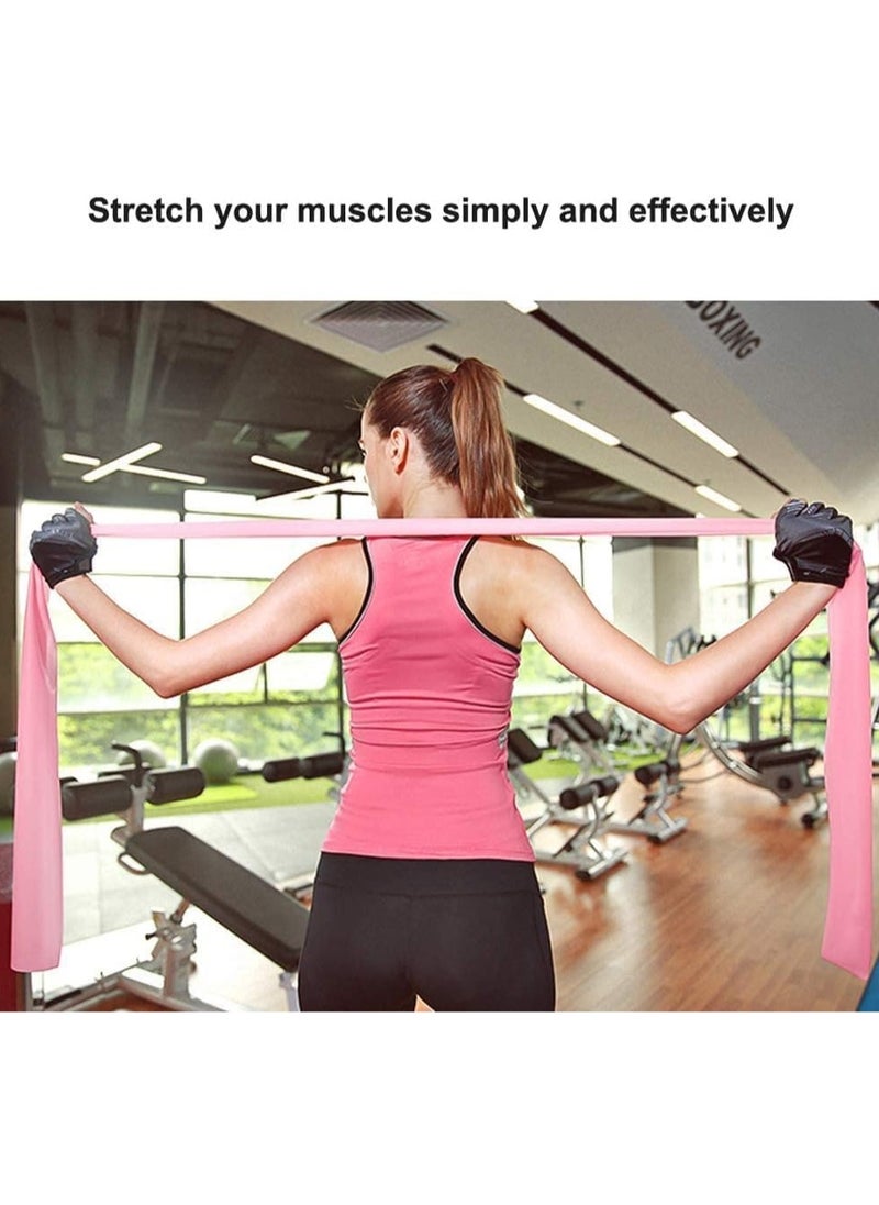 QSHOP® Professional Workout Resistance Bands, Long Natural Latex Exercise Bands Ideal for Strength Training,  Physical Therapy, Yoga, Pilates, Stretching