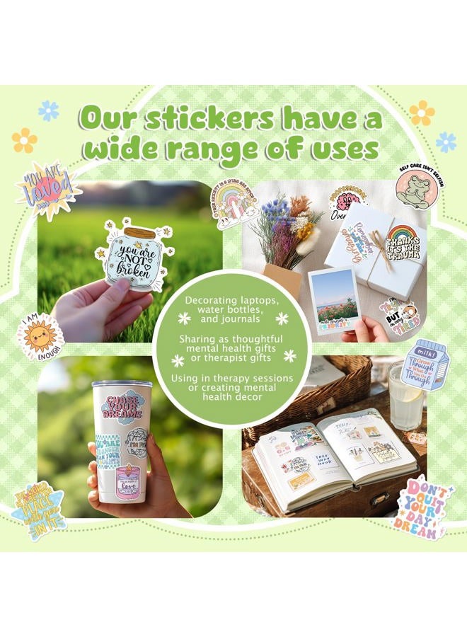 slapaflife 300 PCS Mental Health Stickers, Vinyl Therapy Stickers for Mental Health Journal, Positive Quote Decals for Adult, Therapist Gifts, Journals, Laptops, Water Bottles - Image 4