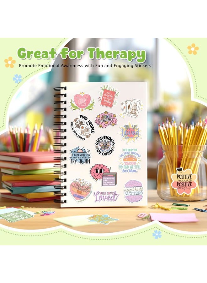 slapaflife 300 PCS Mental Health Stickers, Vinyl Therapy Stickers for Mental Health Journal, Positive Quote Decals for Adult, Therapist Gifts, Journals, Laptops, Water Bottles - Image 2