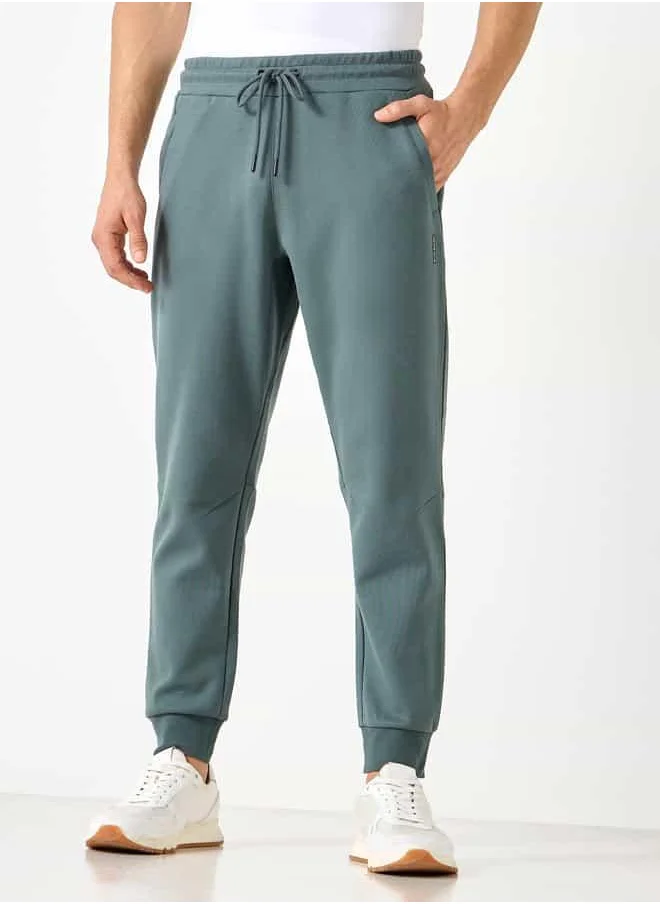 ADOT by Splash Panelled Joggers with Pockets and Drawstring Closure