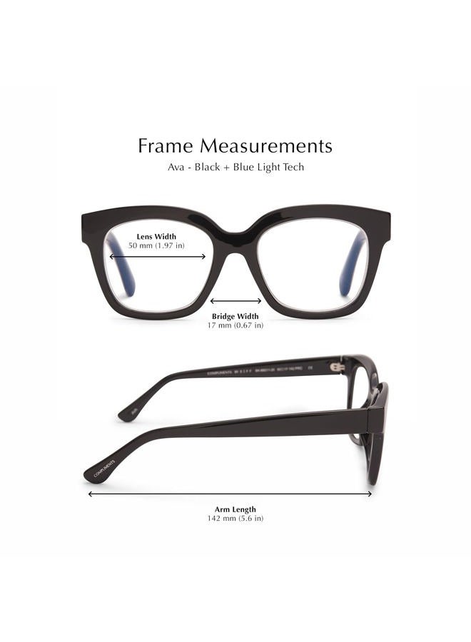DIFF Compliments by DIFF Eyewear - AVA 1 - Designer UV400 Blue Light Blocking Reading Glasses for Men and Women, CREAM TORTOISE - Image 3